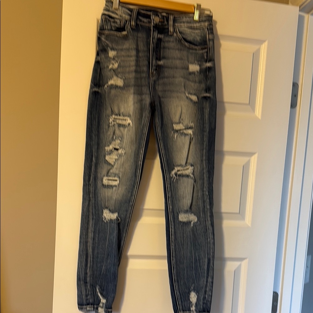 KanCan Blue Skinny Distressed Jeans